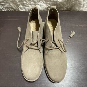 Hush Puppies Khaki Suede Ankle Boots Size 10 NWOT